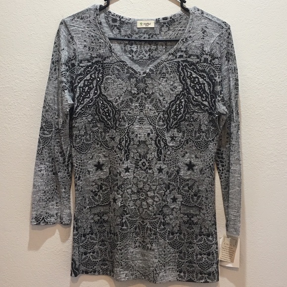 Cactus Tops - Cactus Embellished Top - NWT